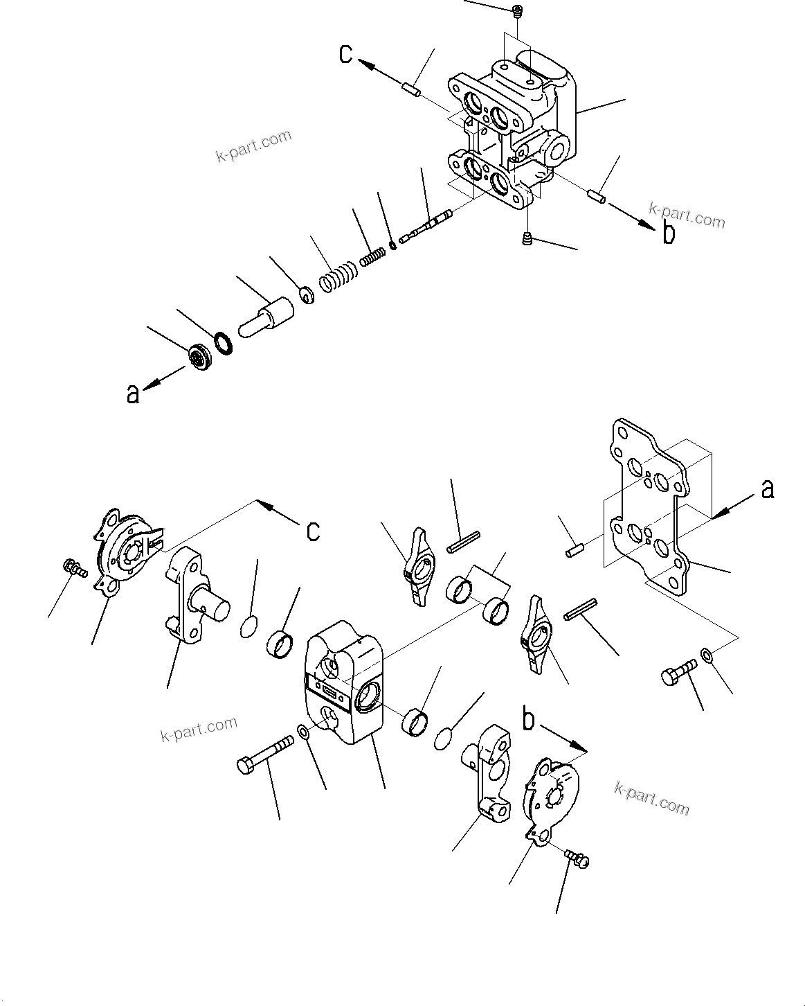 Komatsu parts book diagram for PC55MR-3 S/N 15001-UP: ? ?МЮ, ‘–ЌS—P PPC КЮЩМЮ(#16001-16028)