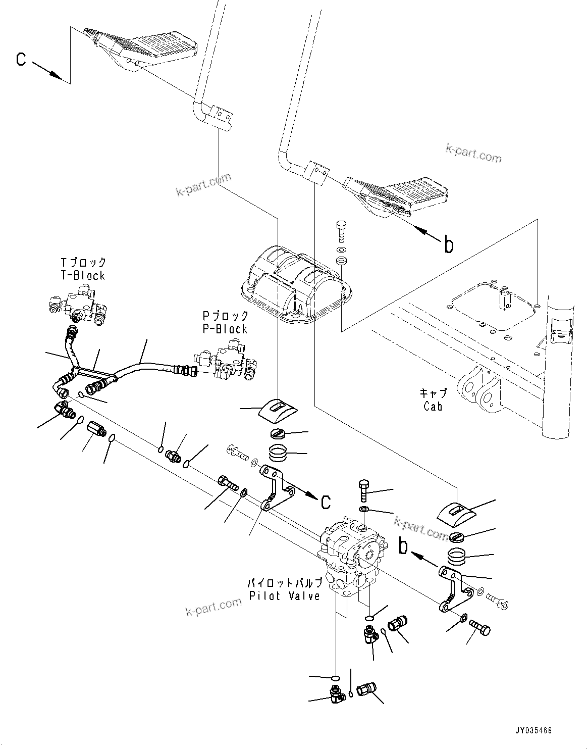 Komatsu parts book diagram for PC55MR-3 S/N 15001-UP: ? ?МЮ, МЫ ?, ‘–ЌSКЮЩМЮ—P PPC ”ZЉЗ(#16501-)