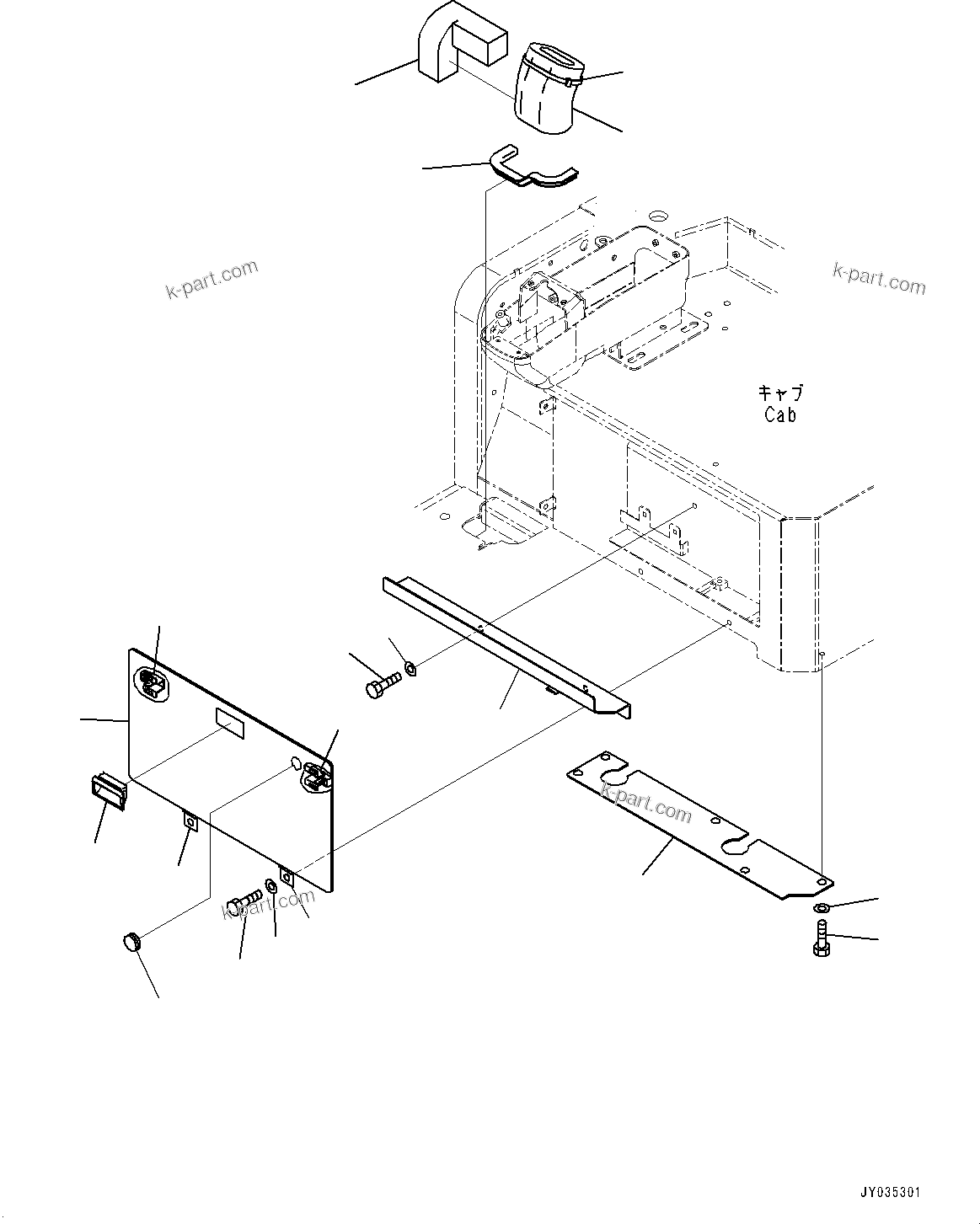 Komatsu parts book diagram for PC55MR-3 S/N 15001-UP: ? ?МЮ,  ?КЮ ?(#16501-)