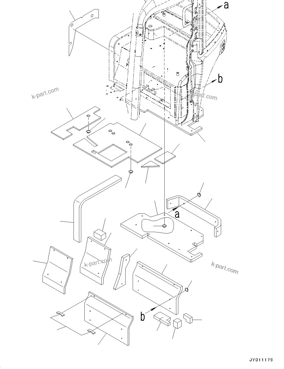 Komatsu parts book diagram for PC55MR-3 S/N 15001-UP: ? ?МЮ, МЫ ?, ‰є•” ј ?Д(#15001-16000)