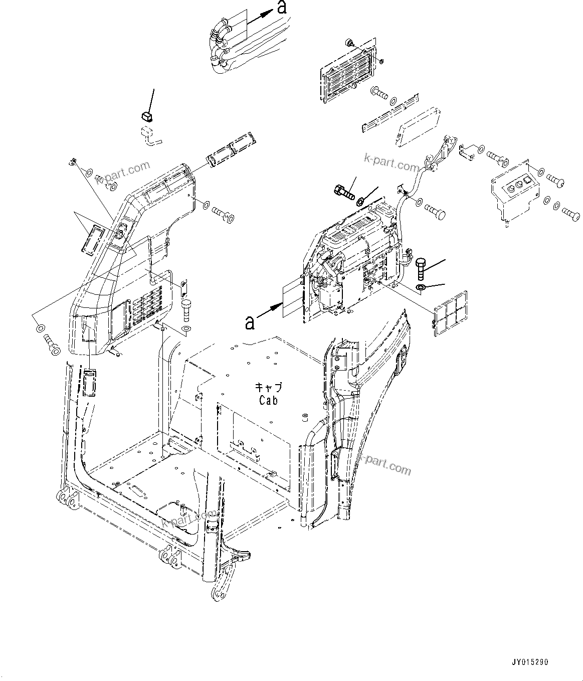 Komatsu parts book diagram for PC55MR-3 S/N 15001-UP: ? ?МЮ, ґ ?єЭ ХЖЇД (2/3)(#15001-16000)