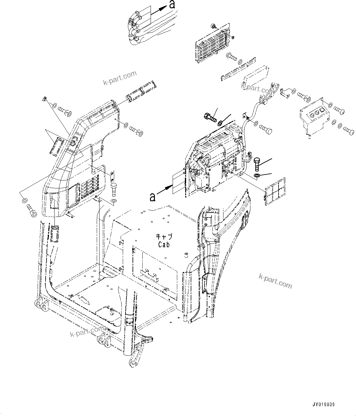 Komatsu parts book diagram for PC55MR-3 S/N 15001-UP: ? ?МЮ, ґ ?єЭ ХЖЇД Ћж•T‚Ї(#16501-)