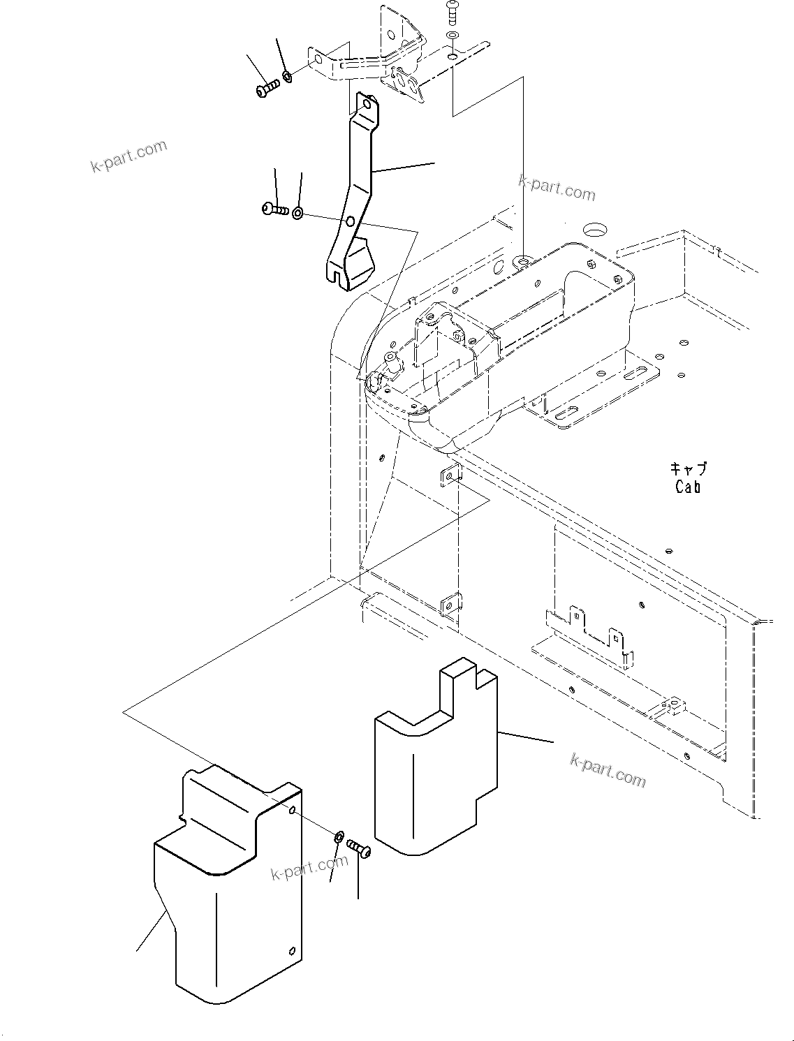 Komatsu parts book diagram for PC55MR-3 S/N 15001-UP: ? ?МЮ,  ? ?МЮ“а•”•I, МЫ ?  ?КЮ ? (КЯЬ ?  ?ЭёЮЩ КЯЬ ? БЩД МЮЪ ?ДЮ •T)(#16001-16028)