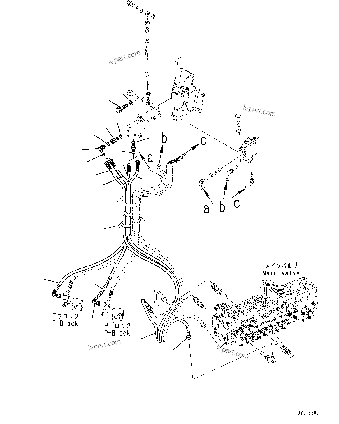 Komatsu parts book diagram for PC55MR-3 S/N 15001-UP: ? ?МЮ,  ?ёБ ?ґ ?А ‘ЂЌм”ZЉЗ (2/2)(#16029-16500)