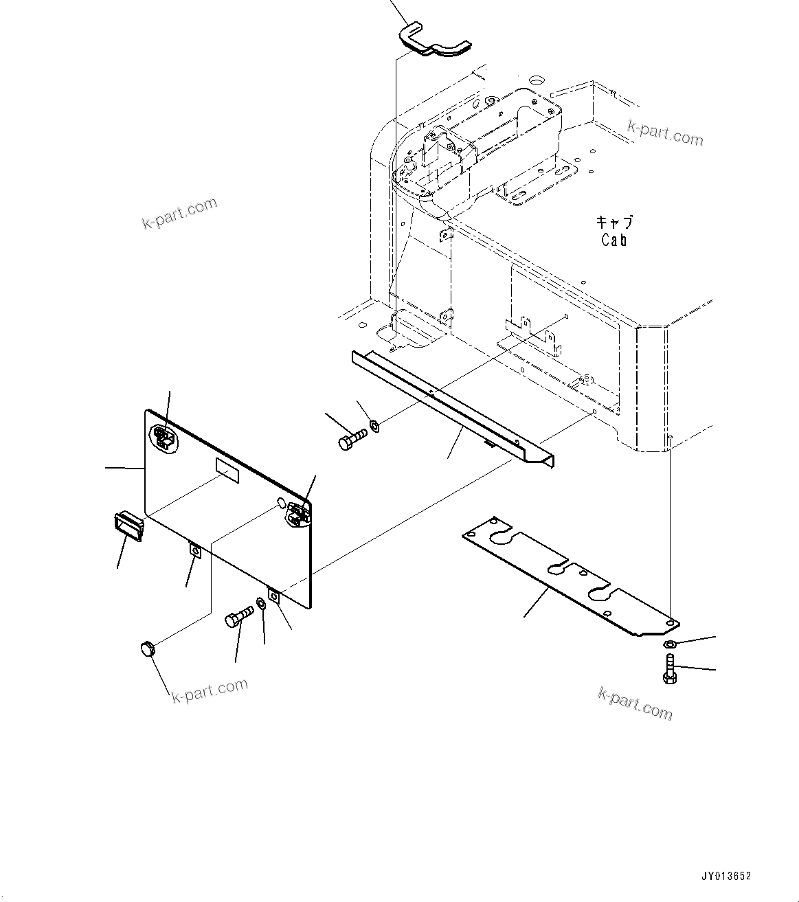 Komatsu parts book diagram for PC55MR-3 S/N 15001-UP: ? ?МЮ,  ?КЮ ? ( ? ?Д ГЮѕЧЪ ?А •T)(#16001-16500)