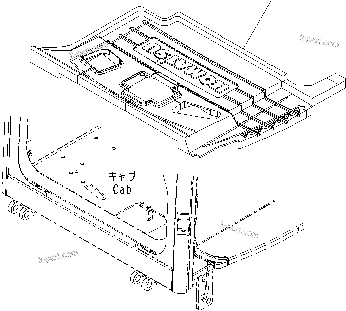 Komatsu parts book diagram for PC55MR-3 S/N 15001-UP: МЫ ? ПЇД, ( ? ?МЮ—P)(#15001-)