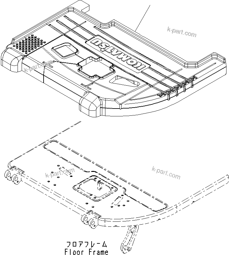 Komatsu parts book diagram for PC55MR-3 S/N 15001-UP: МЫ ? ПЇД, ( ? ?ЙЛЯ—P)(#15001-)