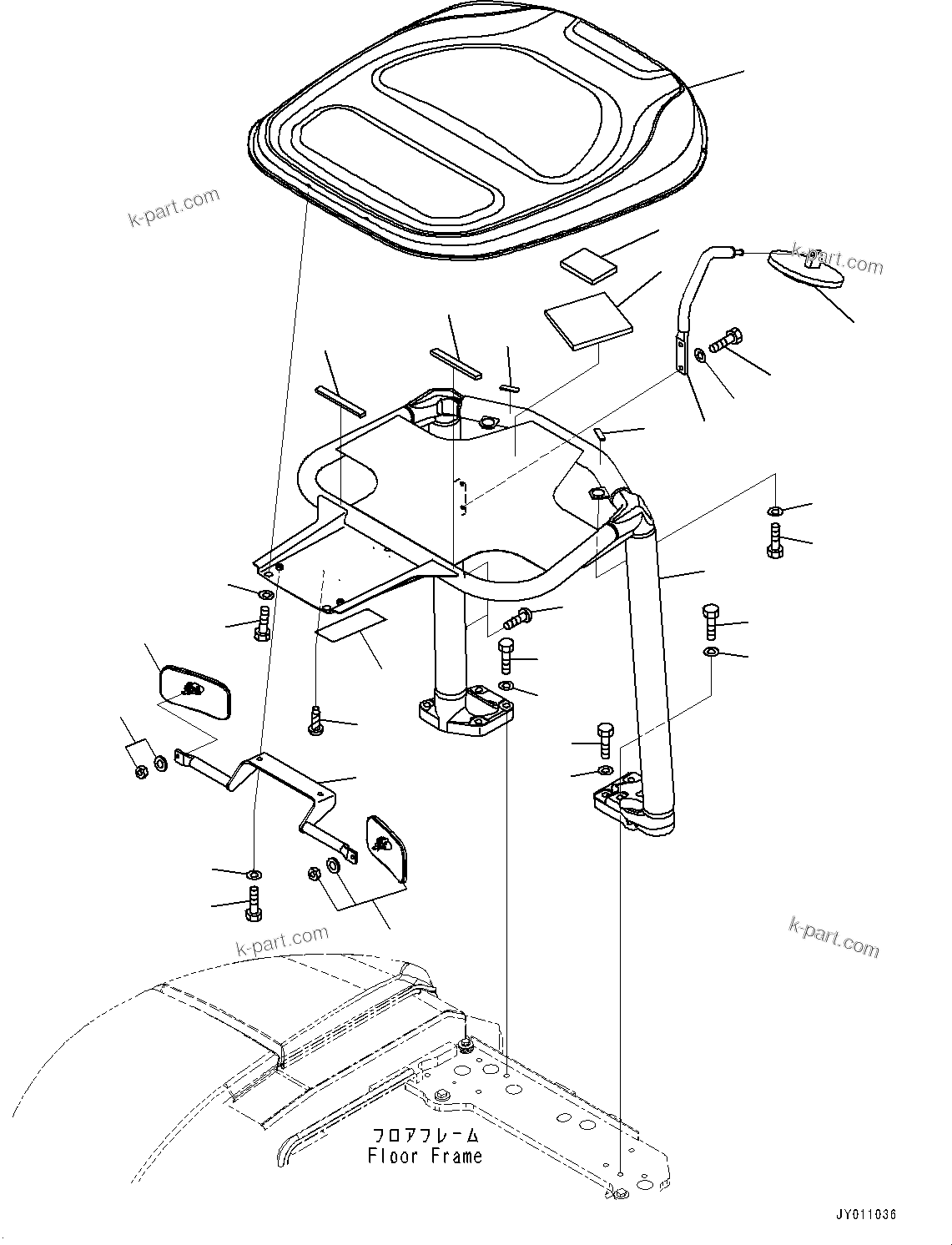 Komatsu parts book diagram for PC55MR-3 S/N 15001-UP: ? ?ЙЛЯ, (ШФ ?ЛЮ ? ? РЧ ?, Ќ ?Ґ‰E •T)(#16609-)