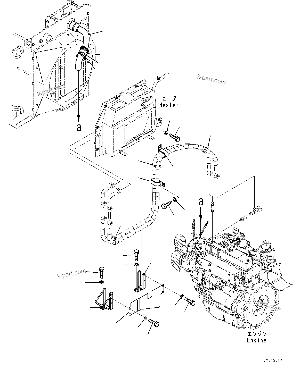 Komatsu parts book diagram for PC55MR-3 S/N 15001-UP: ? ?МЮ Л ?А, (#15427-16000)