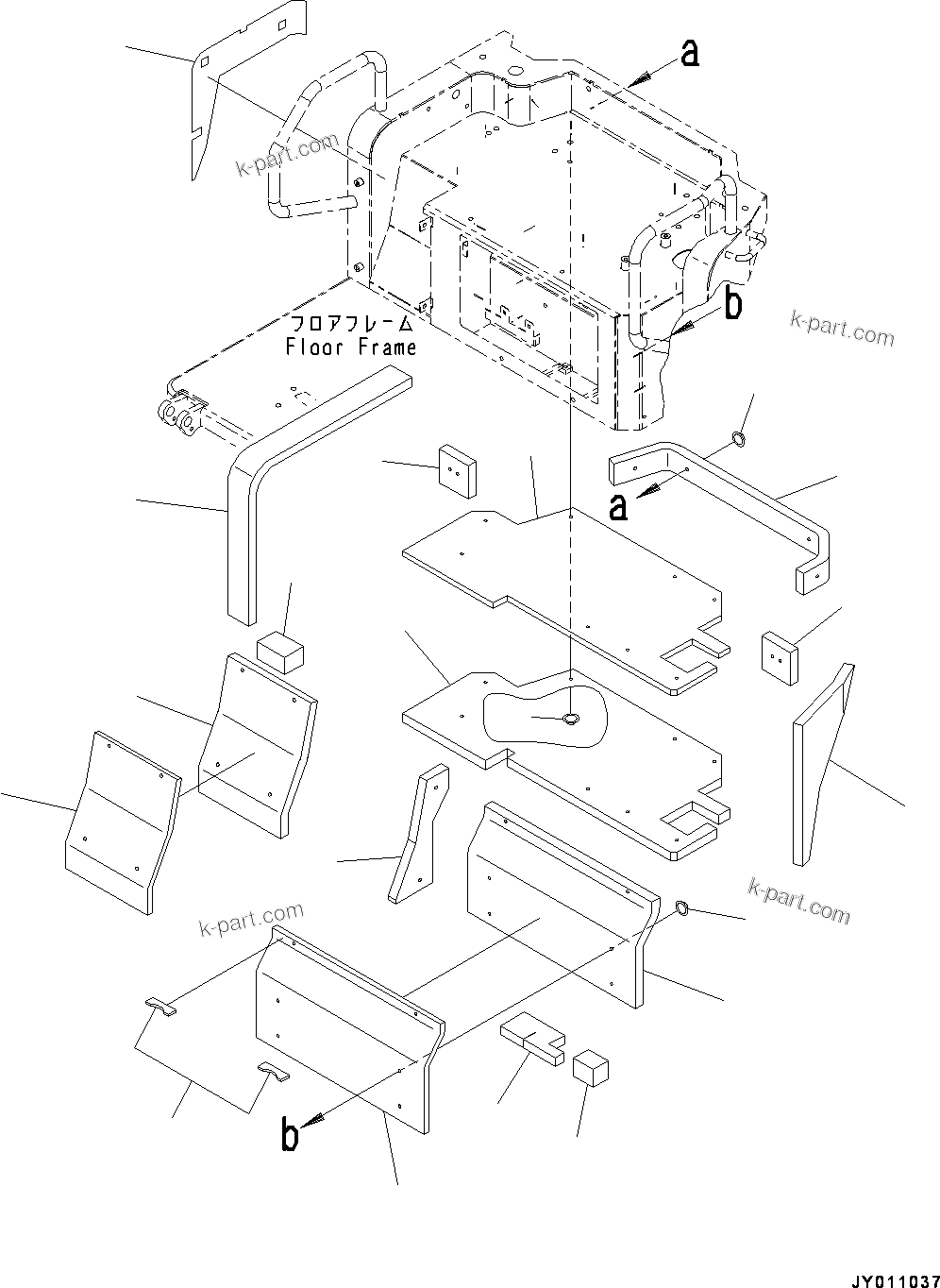 Komatsu parts book diagram for PC55MR-3 S/N 15001-UP: МЫ ? МЪ ?С, МЫ ?, ‰є•” ј ?Д(#15001-16000)