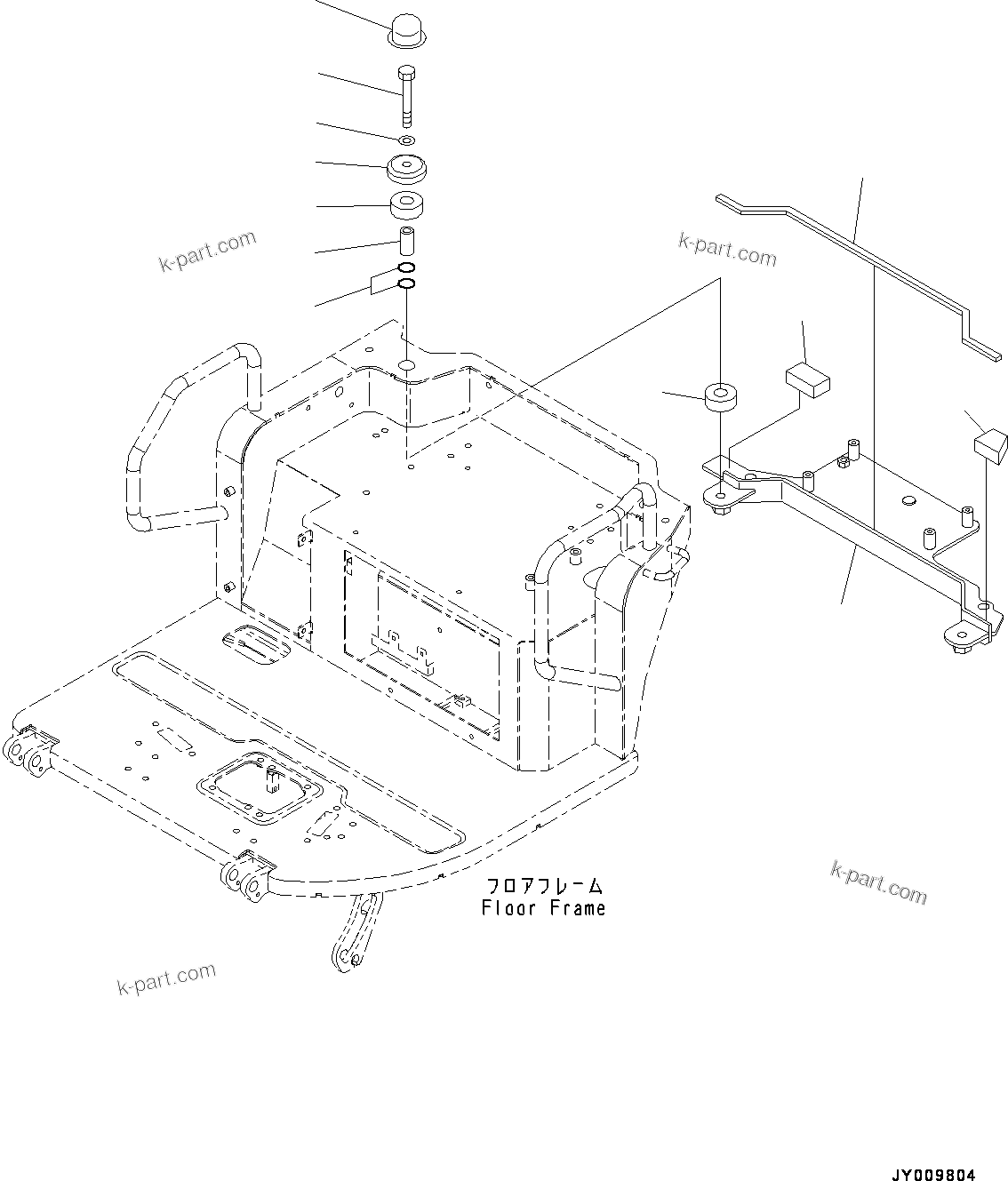 Komatsu parts book diagram for PC55MR-3 S/N 15001-UP: МЫ ? МЪ ?С,  ? ?ЙЛЯ Ћж•T‚Ї(#16001-16500)