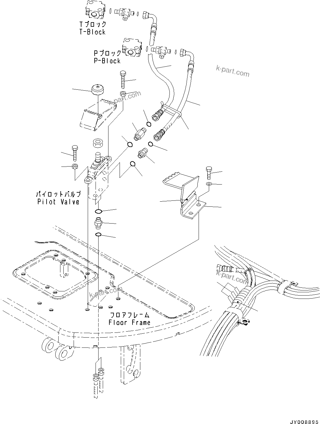 Komatsu parts book diagram for PC55MR-3 S/N 15001-UP: МЫ ? МЪ ?С,  ?АЇБТЭД ”ZЉЗ(#16001-16500)