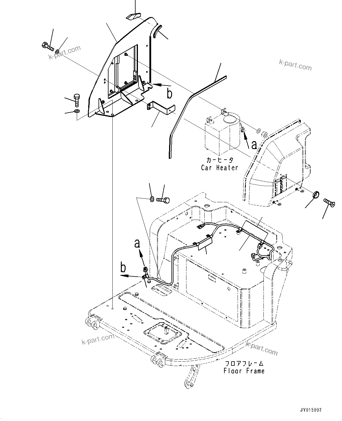 Komatsu parts book diagram for PC55MR-3 S/N 15001-UP: МЫ ? МЪ ?С, Л ?А (2/2)(#16001-16500)