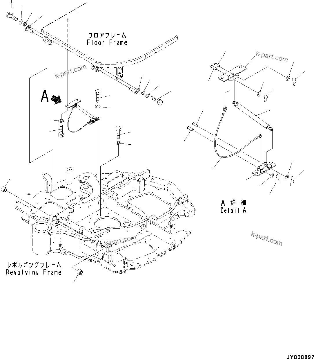 Komatsu parts book diagram for PC55MR-3 S/N 15001-UP: МЫ ? Ћж•T‚Ї,  ?ЮЅ ЅМЯШЭёЮЉЦ?A•”•I ( ? ?ЙЛЯ—P)(#15001-15426)