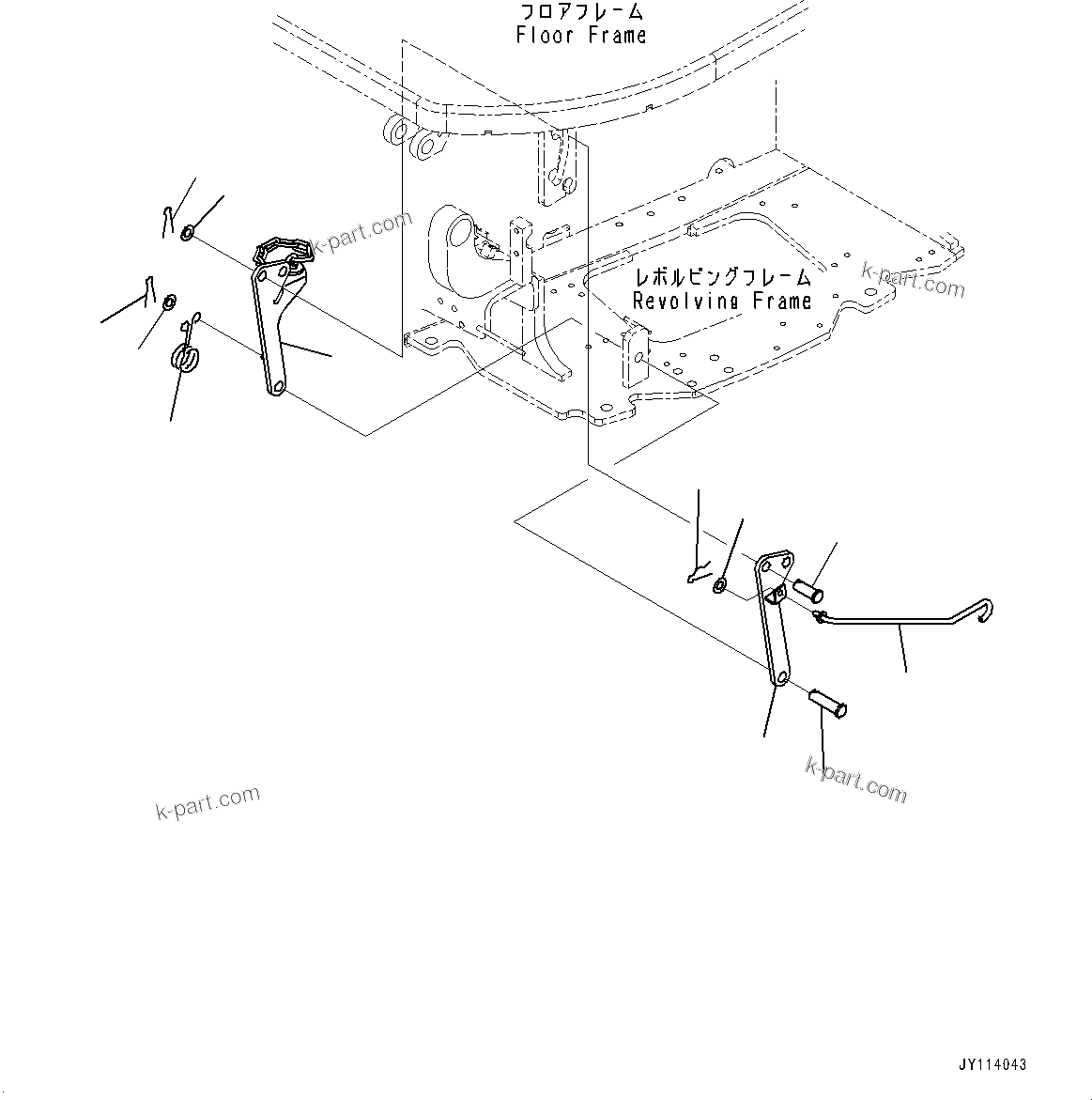 Komatsu parts book diagram for PC55MR-3 S/N 15001-UP: МЫ ? Ћж•T‚Ї, МЮЧ№ЇД ( ? ?ЙЛЯ—P)(#19841-)