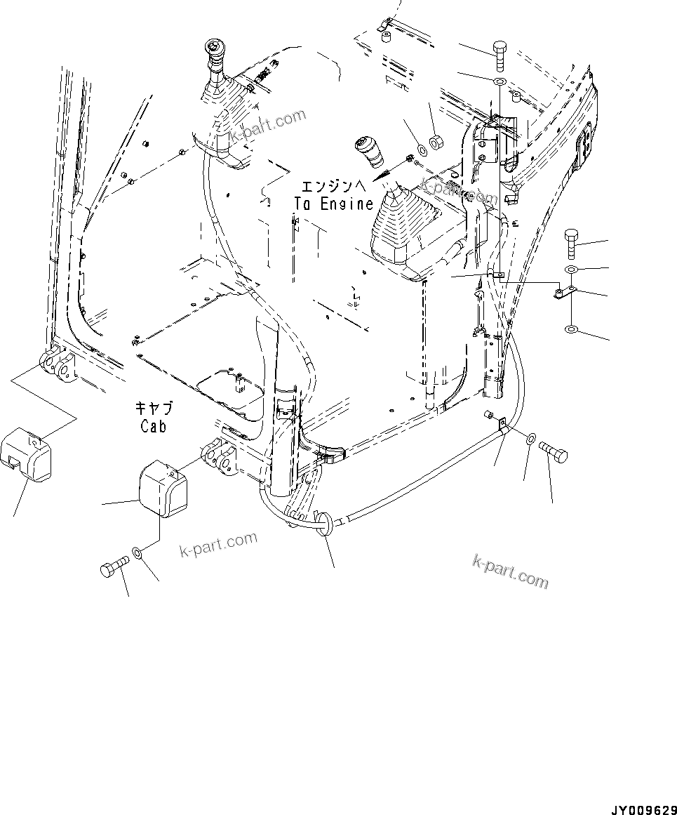 Komatsu parts book diagram for PC55MR-3 S/N 15001-UP: МЫ ? Ћж•T‚Ї, № ?МЮЩ ёЧЭМЯ ( ? ?МЮ—P)(#15001-15426)