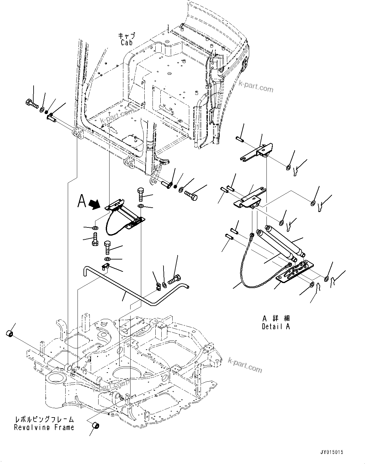 Komatsu parts book diagram for PC55MR-3 S/N 15001-UP: МЫ ? Ћж•T‚Ї,  ?ЮЅ ЅМЯШЭёЮЉЦ?A•”•I ( ? ?МЮ—P)(#15427-)