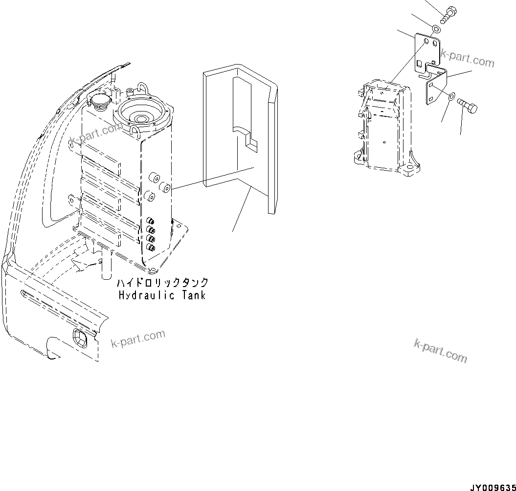 Komatsu parts book diagram for PC55MR-3 S/N 15001-UP: М ?ДЮ, ДЮ ? ЫЇё (ROPS  ? ?ЙЛЯ ‚Ь‚Ѕ‚Н МЯЧЅБЇё  ? ?ЙЛЯ •T)(#15001-15426)