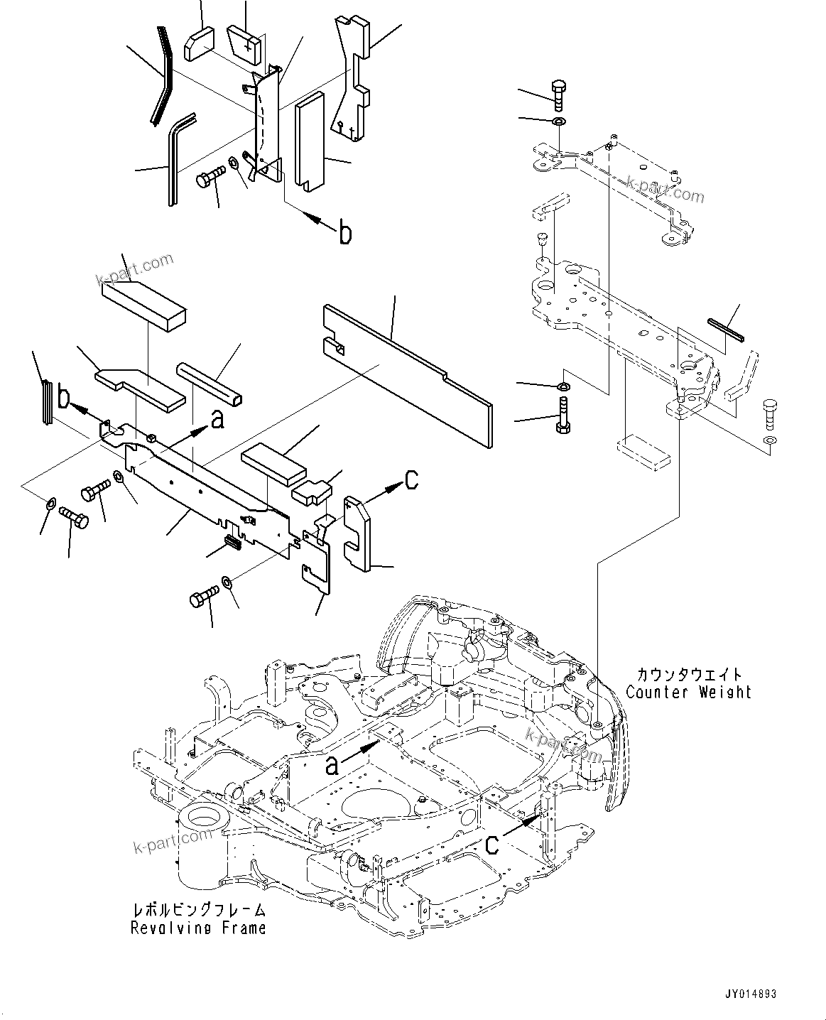 Komatsu parts book diagram for PC55MR-3 S/N 15001-UP: М ?ДЮ, МЮЧ№ЇД (ROPS  ? ?ЙЛЯ ‚Ь‚Ѕ‚Н МЯЧЅБЇё  ? ?ЙЛЯ •T)(#16001-16500)