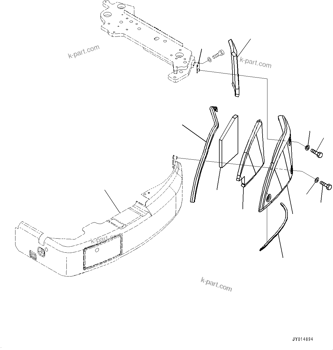 Komatsu parts book diagram for PC55MR-3 S/N 15001-UP: М ?ДЮ,  ?КЮ ?(#15427-16000)