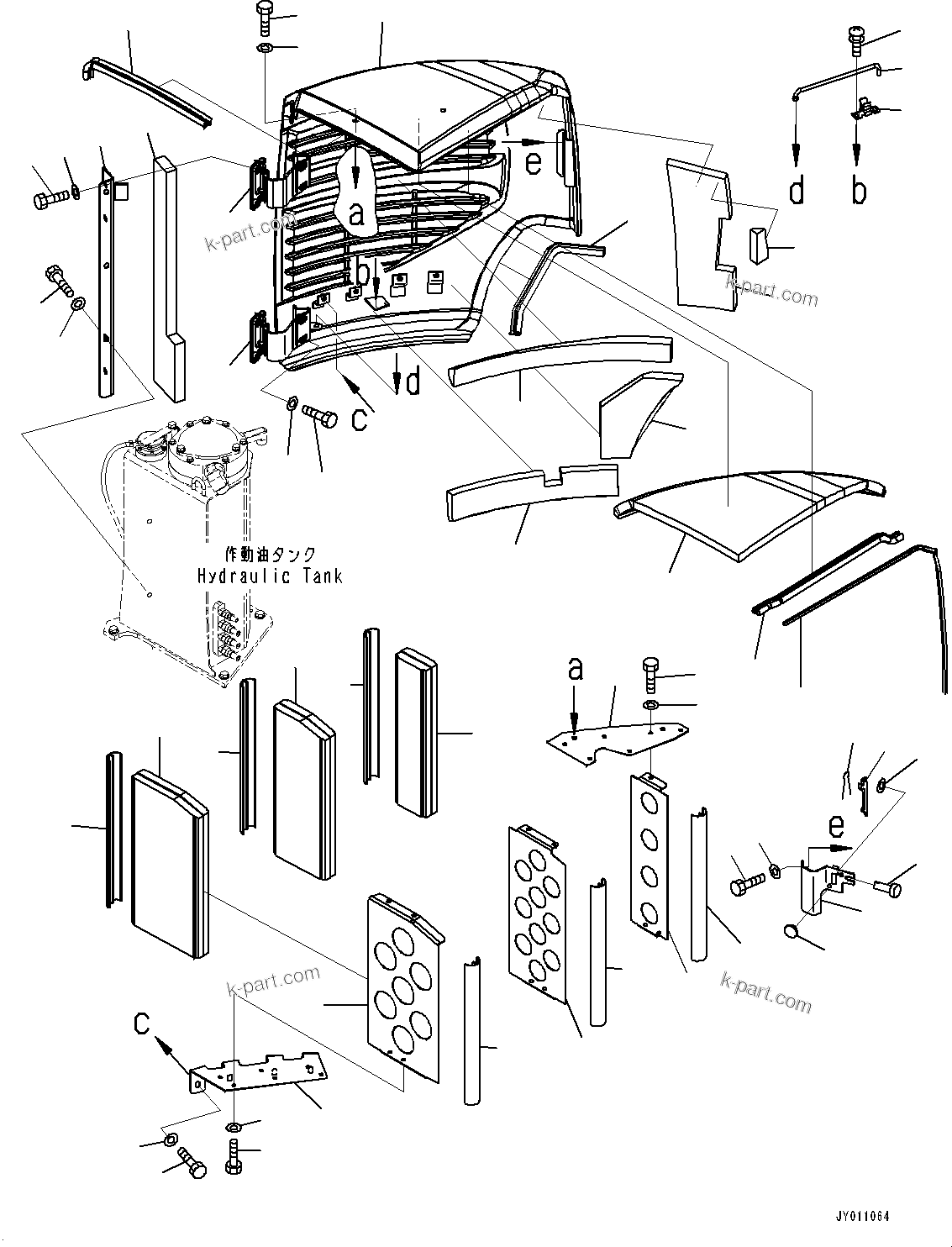 Komatsu parts book diagram for PC55MR-3 S/N 15001-UP: ?ІДЮ  ?КЮ ?, Њг, ‰E (‰E, “ъ–{—P)(#15001-16000)