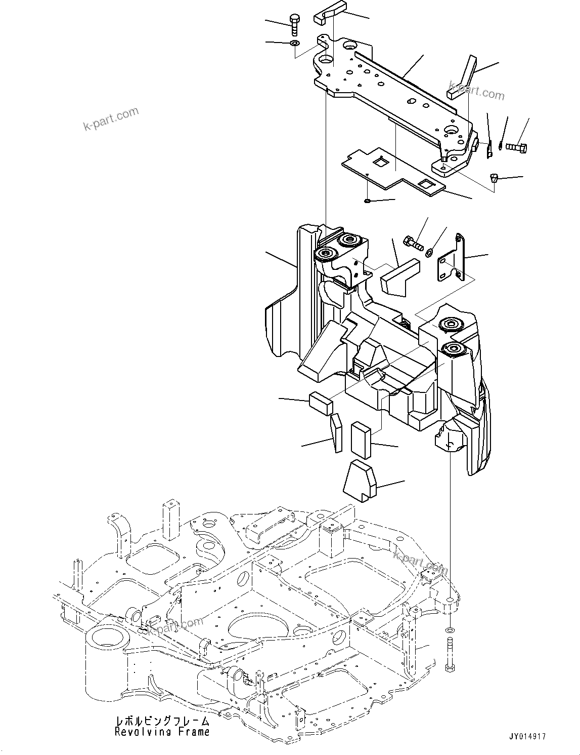 Komatsu parts book diagram for PC55MR-3 S/N 15001-UP: ?іЭАіґІД,  ?іЭАіґІДҐЉЦ?A•”•I(#16501-)