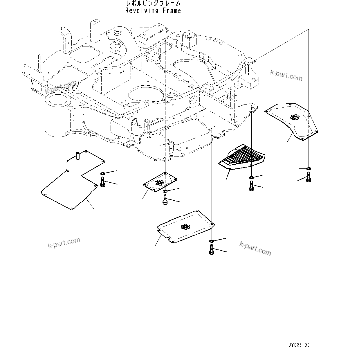 Komatsu parts book diagram for PC55MR-3 S/N 15001-UP: ?ЭАЮ  ?КЮ ?, (“ъ–{ —P)(#18366-)