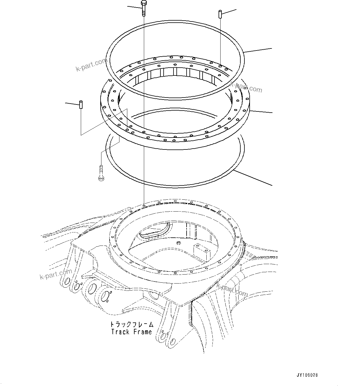 Komatsu parts book diagram for PC55MR-3 S/N 15001-UP: ДЧЇё МЪ ?С, ЅІЭёЮ  ? ?ёЩ(#16001-16500)