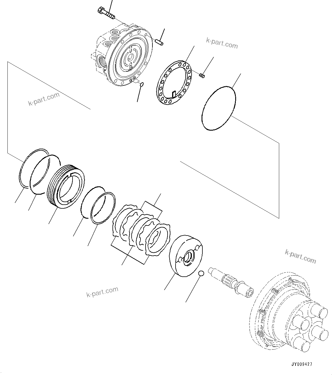 Komatsu parts book diagram for PC55MR-3 S/N 15001-UP: ДЧЇё МЪ ?С, ‘–ЌS У ?А Ќ\ђ ?•”•I (3/3)(#15401-16000)