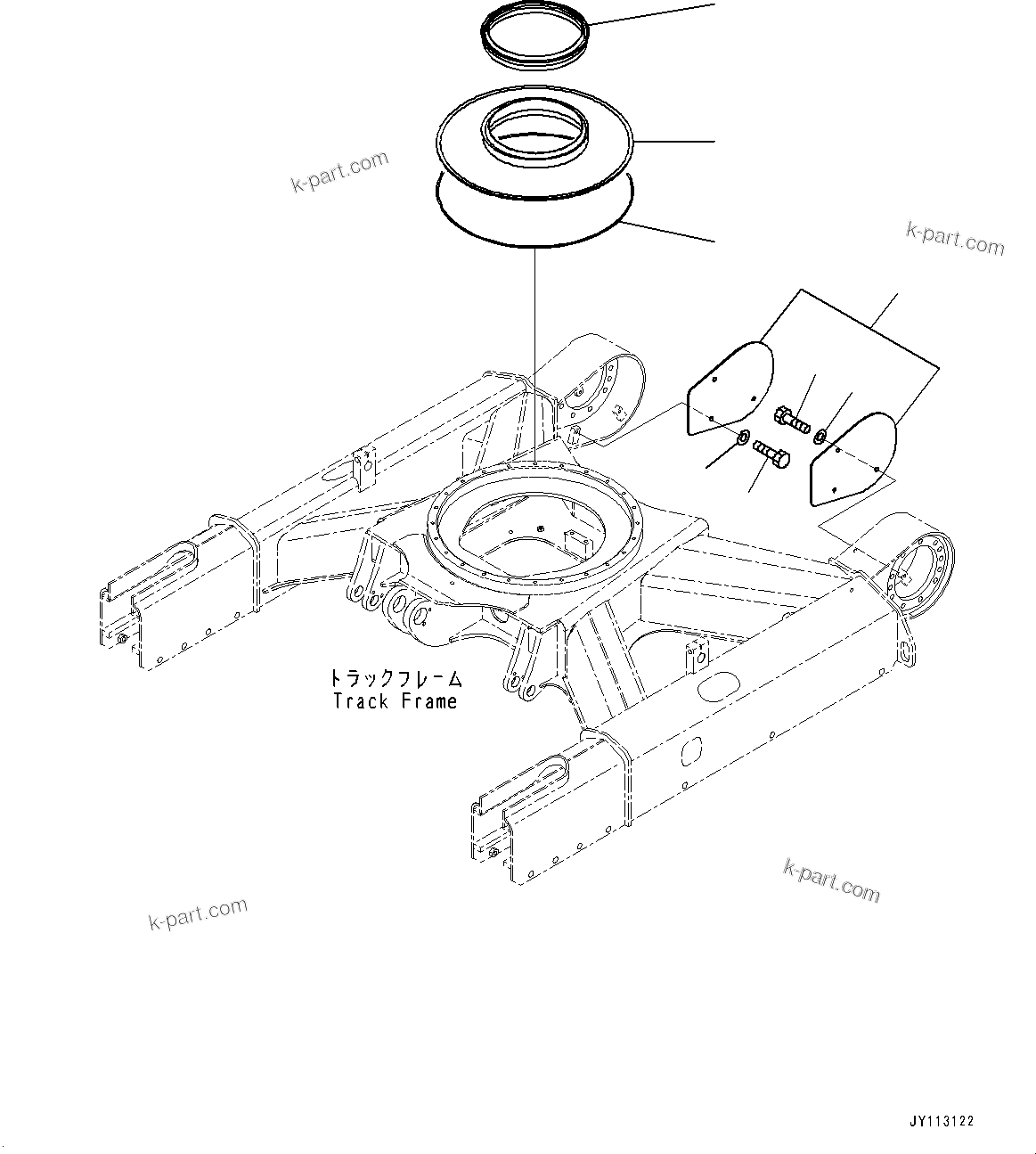 Komatsu parts book diagram for PC55MR-3 S/N 15001-UP: ДЧЇё МЪ ?С, ёЮШ ?Ѕ КЮЅҐМ ?ІЕЩ ДЮЧІМЮ  ?КЮ ?(#16638-)