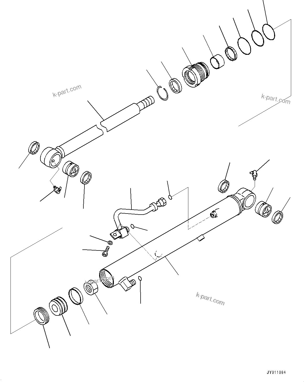 Komatsu parts book diagram for PC55MR-3 S/N 15001-UP: ? ?С ХЖЇД, КЮ№ЇД јШЭАЮ (1640MM, 1  ?АЇБТЭД)(#15001-16000)