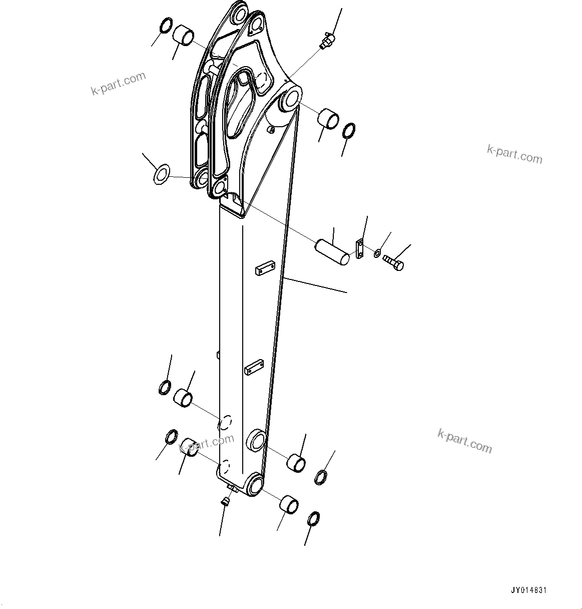 Komatsu parts book diagram for PC55MR-3 S/N 15001-UP: ? ?С ХЖЇД,  ? ?СҐЛЯЭ (1640MM ‹ ?‰ ?  ? ?С, 1  ?АЇБТЭД)(#16510-18462)