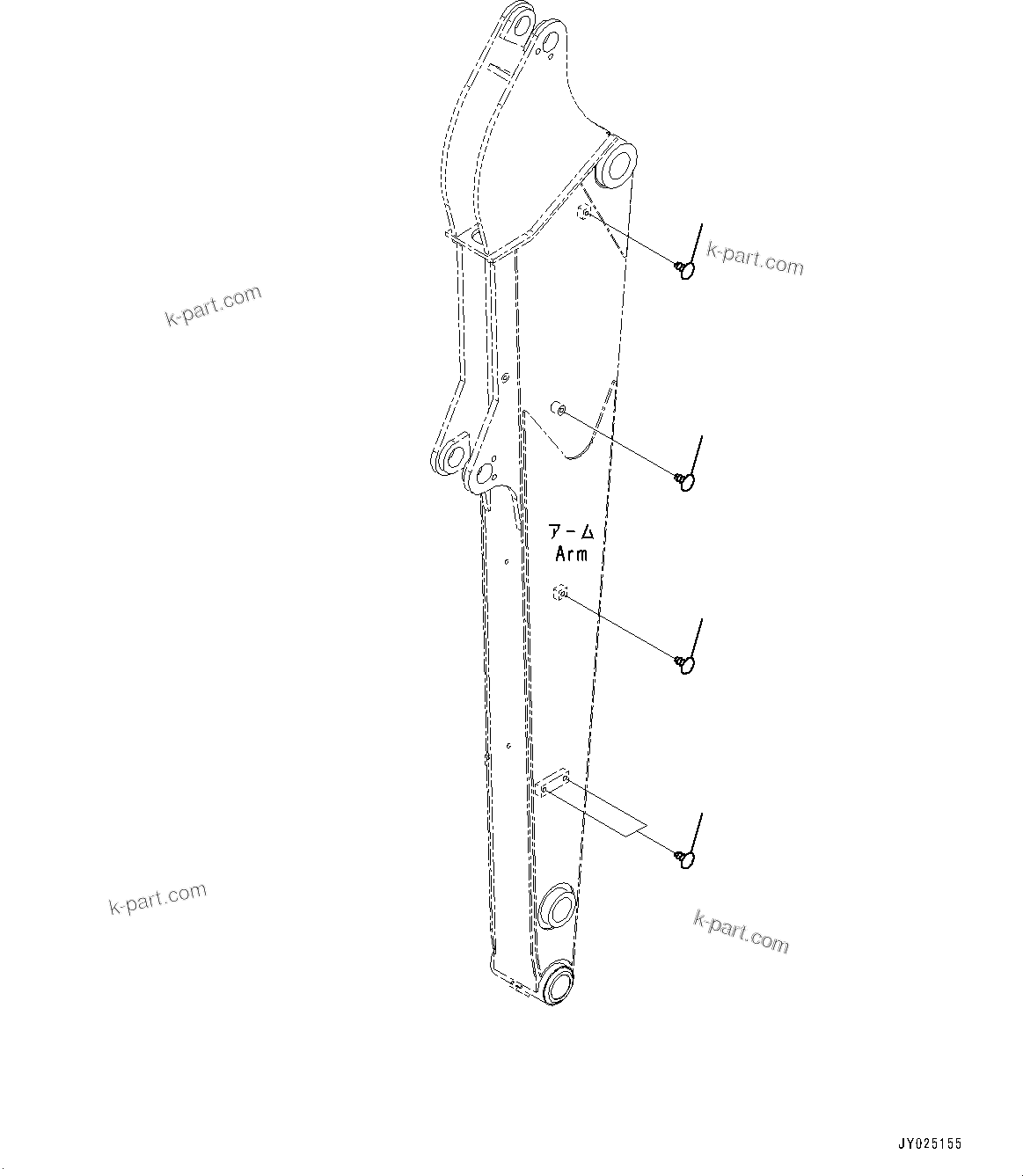 Komatsu parts book diagram for PC55MR-3 S/N 15001-UP: ? ?С ХЖЇД,  ? ?ЇМЯ (2000MM ‹ ?‰ ?  ? ?С)(#18288-)