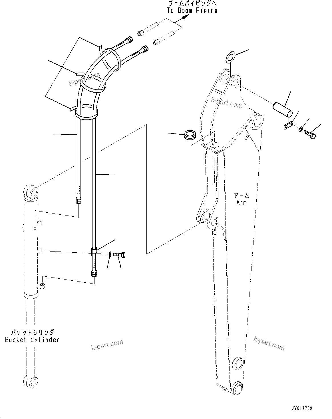 Komatsu parts book diagram for PC55MR-3 S/N 15001-UP: ? ?С ХЖЇД, КЮ№ЇД јШЭАЮ ”ZЉЗ (2000MM  ? ?С)(#18288-)