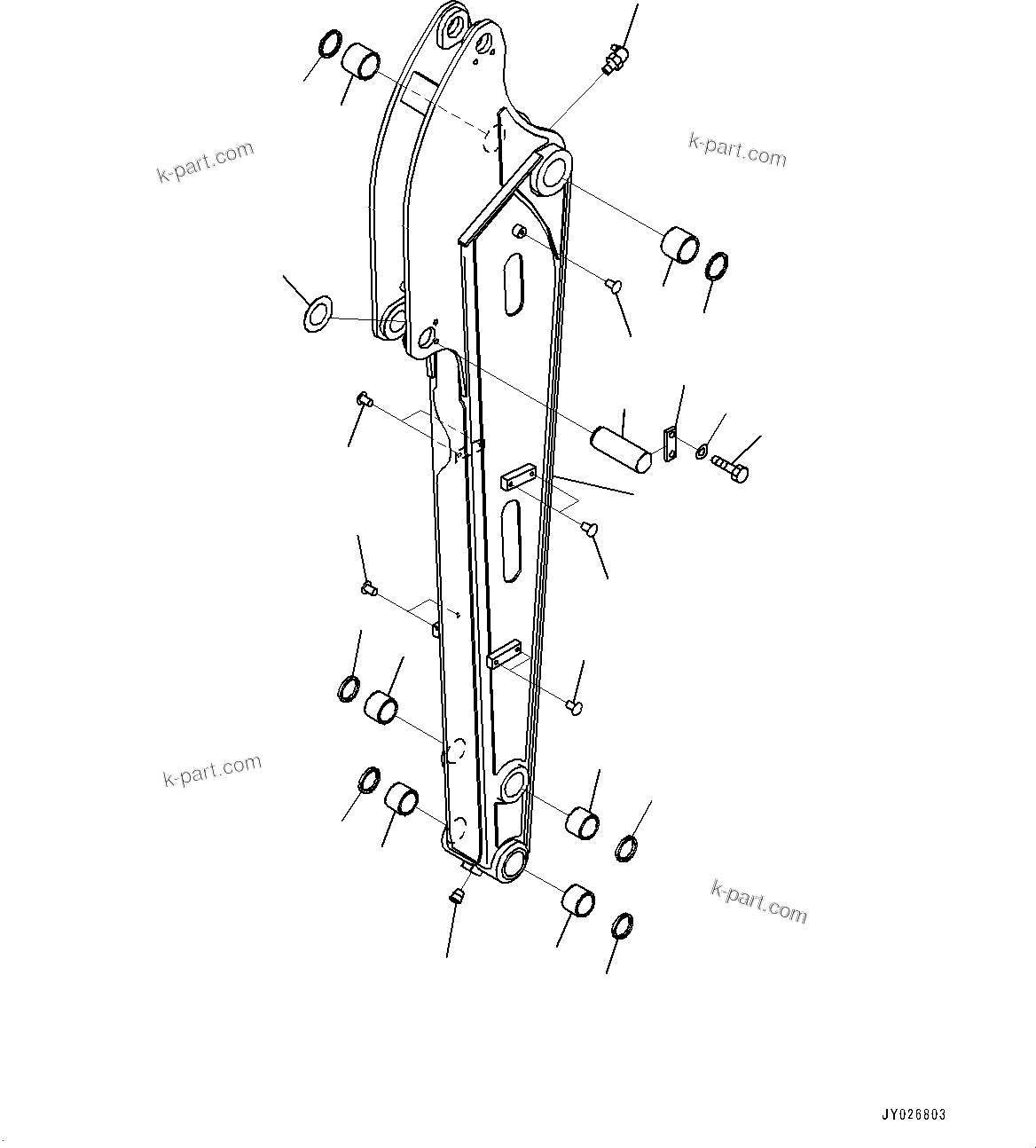 Komatsu parts book diagram for PC55MR-3 S/N 15001-UP: ? ?С ХЖЇД,  ? ?СҐЛЯЭ (1640MM ‹ ?‰ ?  ? ?С)(#18757-)