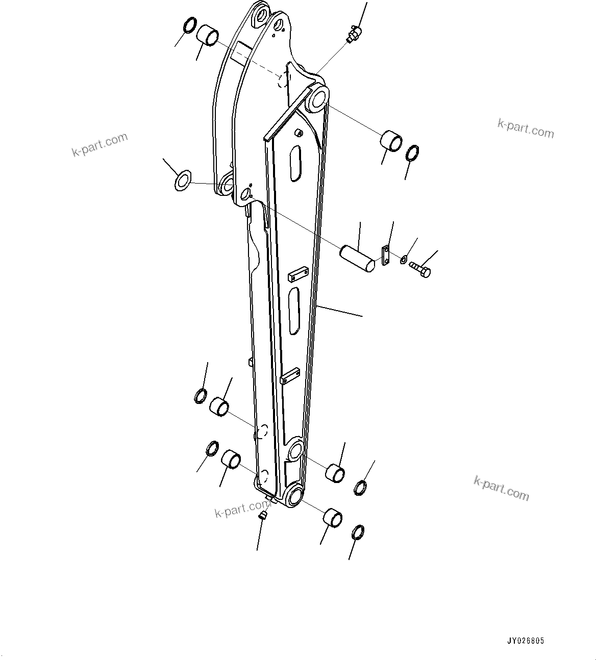 Komatsu parts book diagram for PC55MR-3 S/N 15001-UP: ? ?С ХЖЇД,  ? ?СҐЛЯЭ (1640MM ‹ ?‰ ?  ? ?С, 1  ?АЇБТЭД)(#18757-)