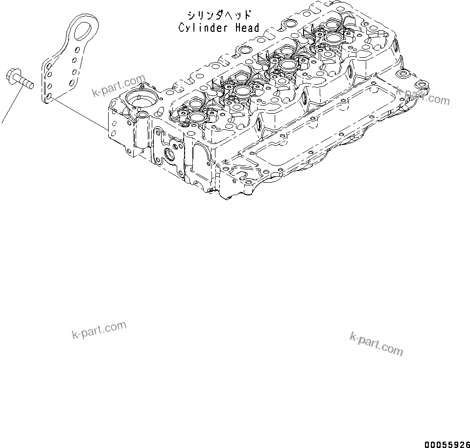 Komatsu parts book diagram for SAA4D107E-1D S/N 26527701-UP (For PC160LC-8): LIFTING BRACKET MOUNTING (#26527701-)