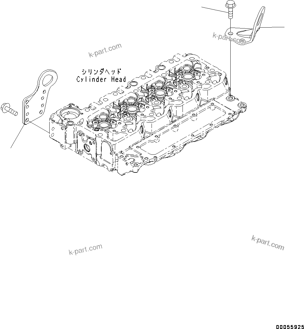 Komatsu parts book diagram for SAA4D107E-1D S/N 26527701-UP (For PC160LC-8): LIFTING BRACKET (#26527701-)