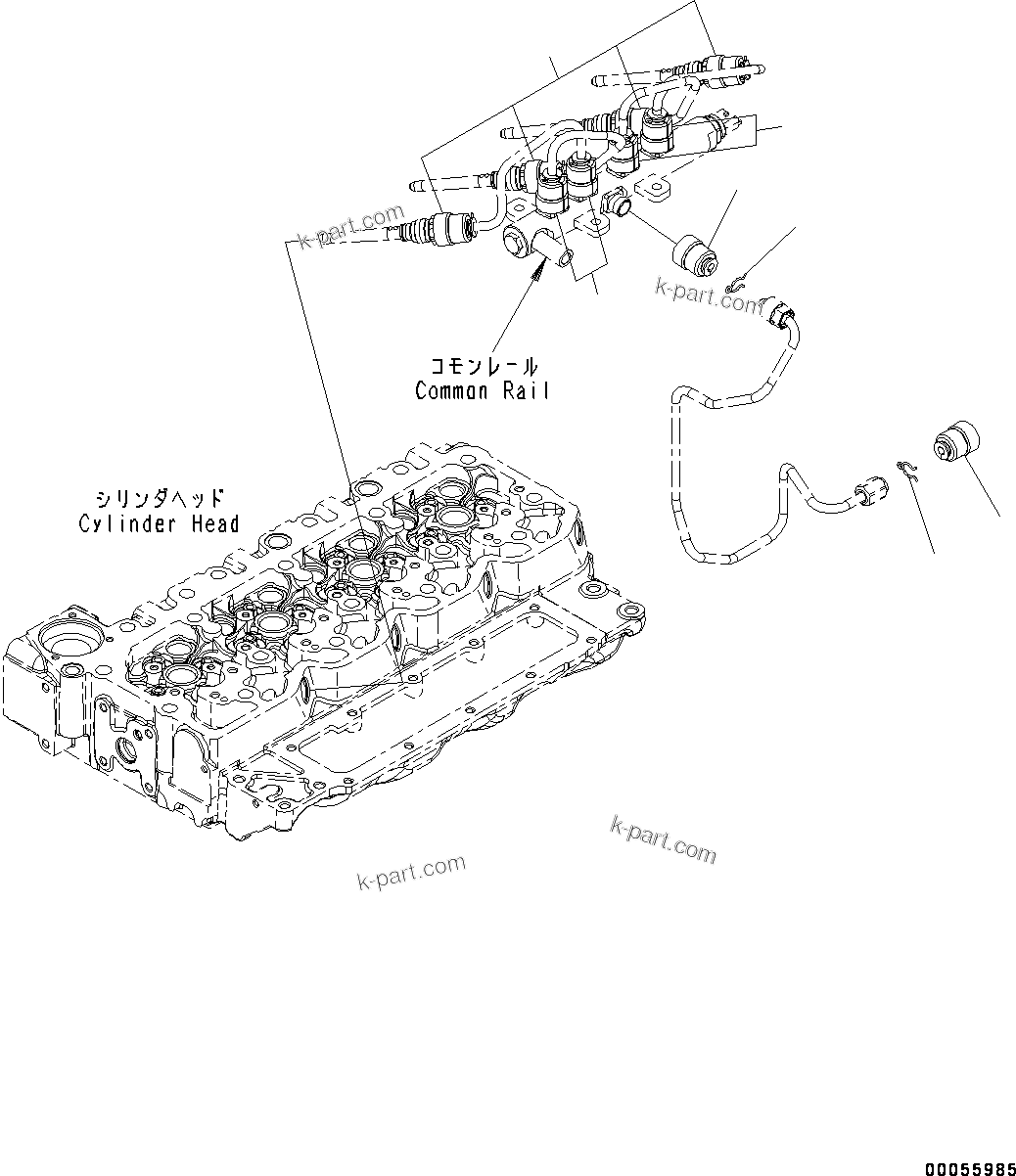 Komatsu parts book diagram for SAA4D107E-1D S/N 26527701-UP (For PC160LC-8): FUEL SYSTEM COVER (#26527701-)