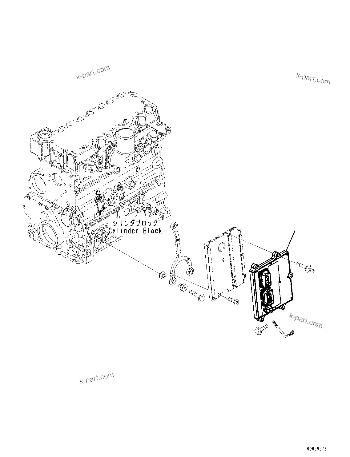 Komatsu parts book diagram for SAA4D107E-1D S/N 26527701-UP (For PC160LC-8): FUEL INJECTION CONTROLLER (#26527701-)