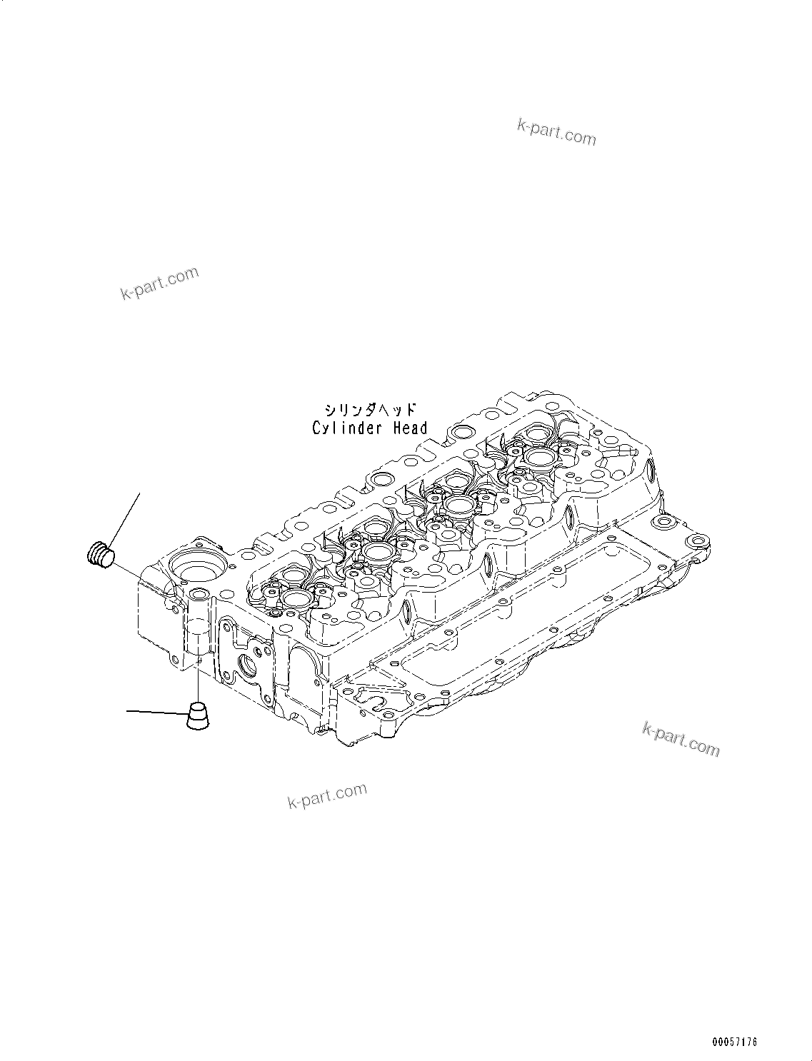 Komatsu parts book diagram for SAA4D107E-1D S/N 26527701-UP (For PC160LC-8): PLUG (#26527701-)