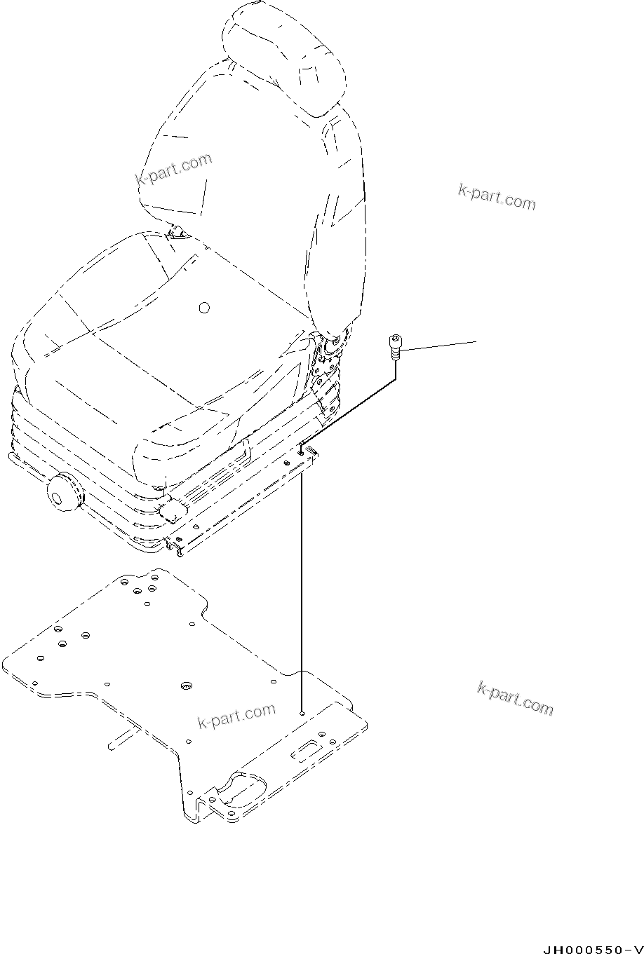 Komatsu parts book diagram for PC190NLC-8 S/N K50001-UP: OPERATORґS SEAT, SUSPENSION TYPE, (2/2)