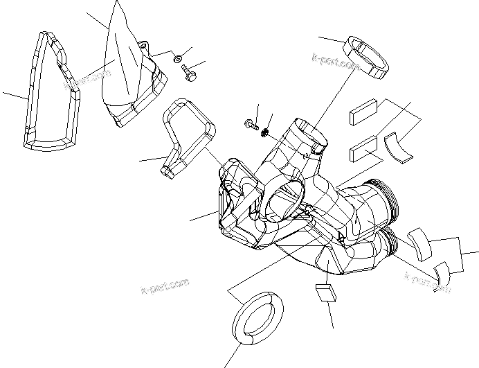 Komatsu parts book diagram for PC190NLC-8 S/N K50001-UP: CAB, 1-ACTUATOR, CAB IN PARTS, MONITOR DUCT