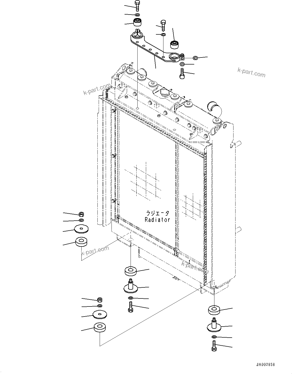 Komatsu parts book diagram for D65PX-16 S/N 80001-UP: ЧјЮґ ?А, Ћж•T‚Ї(#80001-)