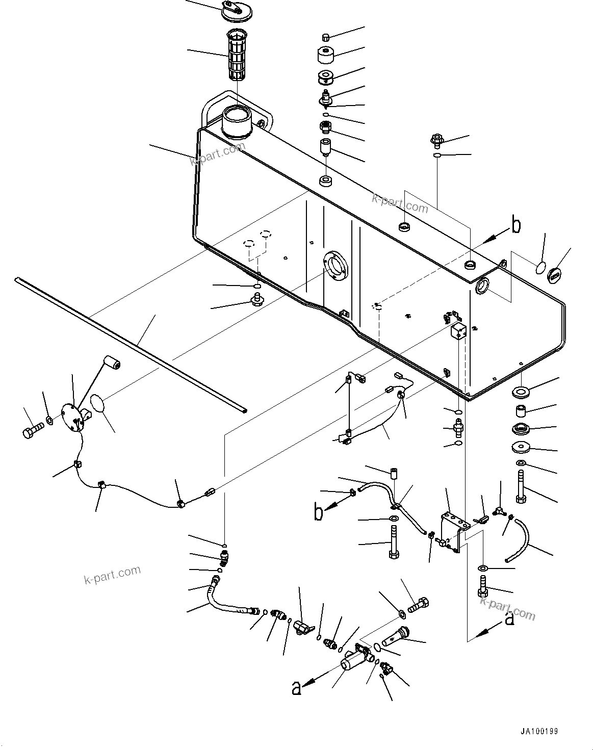 Komatsu parts book diagram for D65PX-16 S/N 80001-UP: ”R—їАЭё, (#82424-83108)