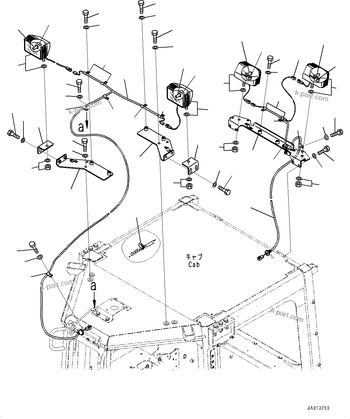 Komatsu parts book diagram for D65PX-16 S/N 80001-UP: ‘O•ыЌм‹Ж“”ҐЊг•ыЌм‹Ж“”, (#80001-)
