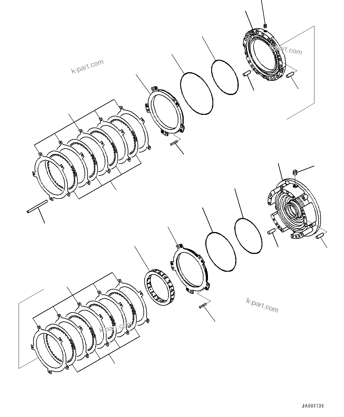 Komatsu parts book diagram for D65PX-16 S/N 80001-UP: КЯЬ ? ДЪІЭ, 1‘ ? КіјЮЭёЮ(#80001-)