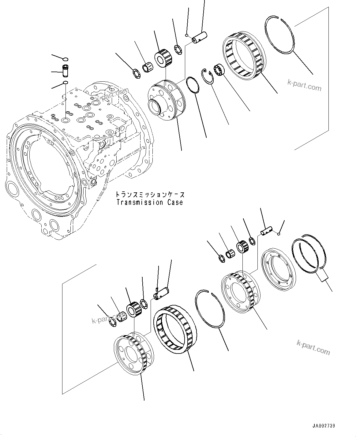 Komatsu parts book diagram for D65PX-16 S/N 80001-UP: КЯЬ ? ДЪІЭ, ДЧЭЅРЇј ?Э  ? ?Ш ? (2/2)(#80001-)