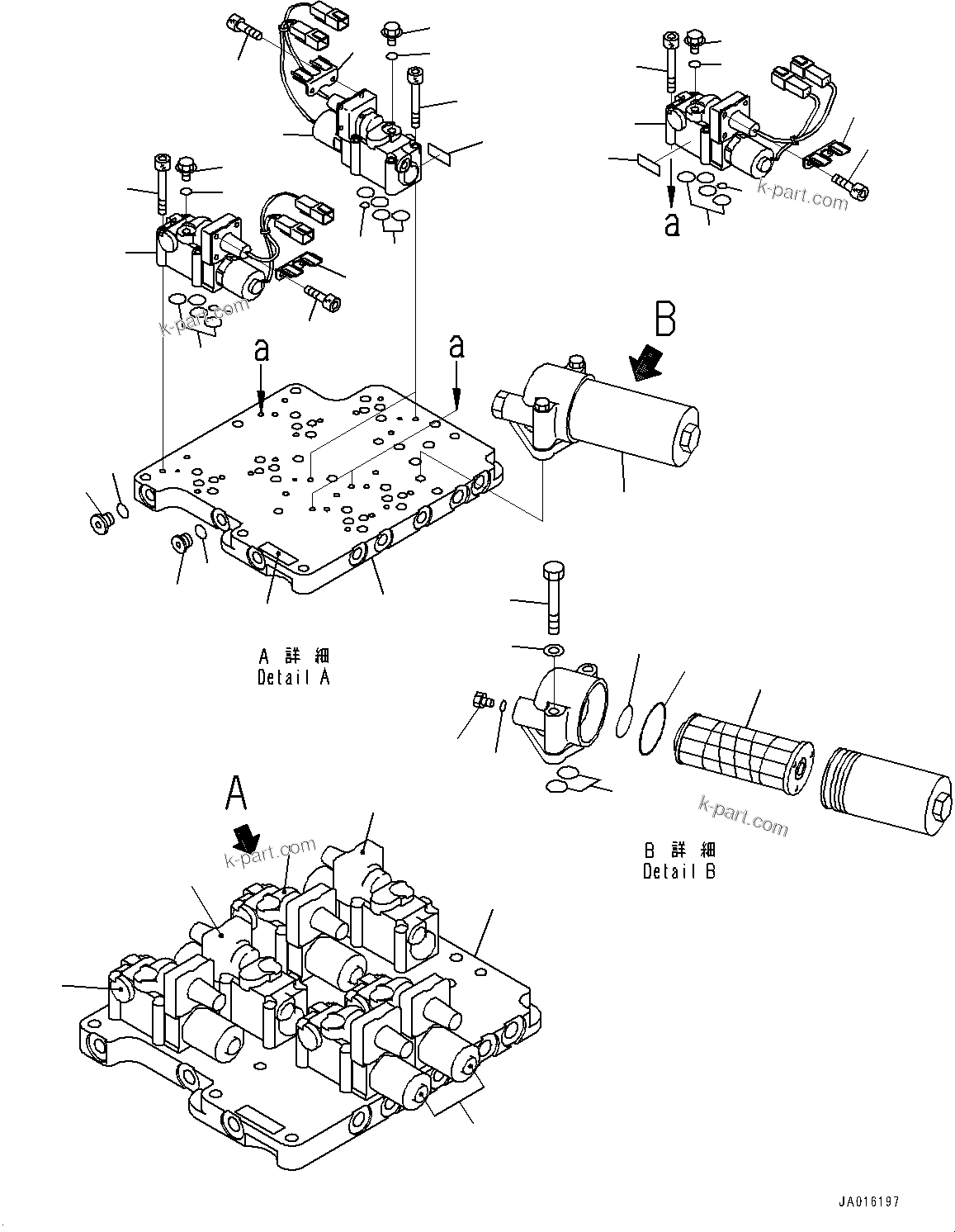 Komatsu parts book diagram for D65PX-16 S/N 80001-UP: КЯЬ ? ДЪІЭ, ДЧЭЅРЇј ?Э E.C.M.V. КЮЩМЮ(#80001-)