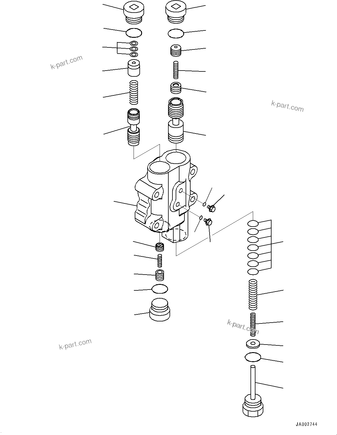 Komatsu parts book diagram for D65PX-16 S/N 80001-UP: КЯЬ ? ДЪІЭ, ШШ ?М КЮЩМЮ(#80001-)